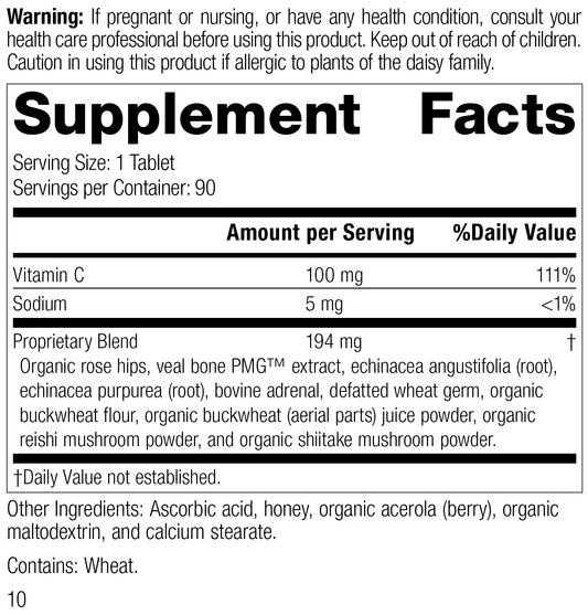 C Synergy, 90 Tablets, Rev 10 Supplement Facts