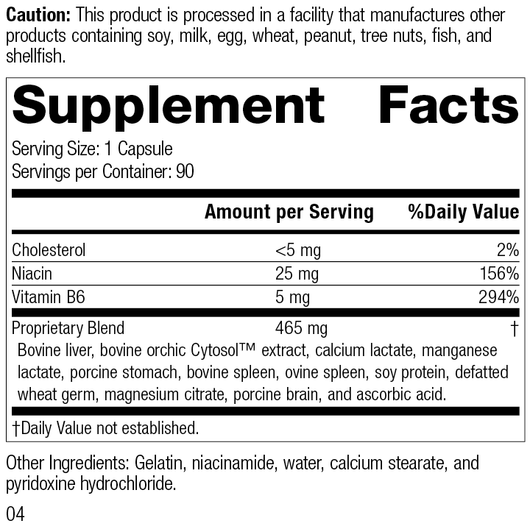 Orchex®, 90 Capsules, Rev 04, Product Label