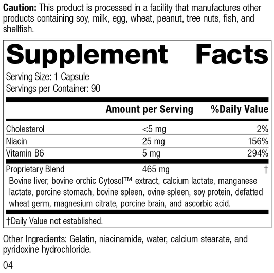 Orchex®, 90 Capsules, Rev 04, Product Label