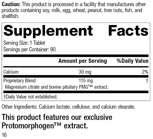 Pituitrophin PMG®, 90 Tablets, Rev 15 Supplement Facts