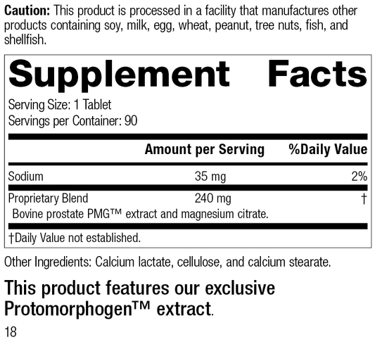 Prostate PMG®, 90 Tablets, Rev 18 Supplement Facts