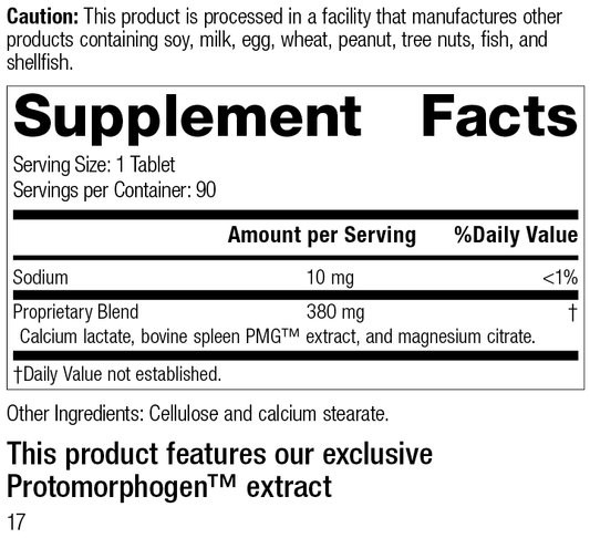 Spleen PMG®, 90 Tablets, Rev 17 Supplement Facts