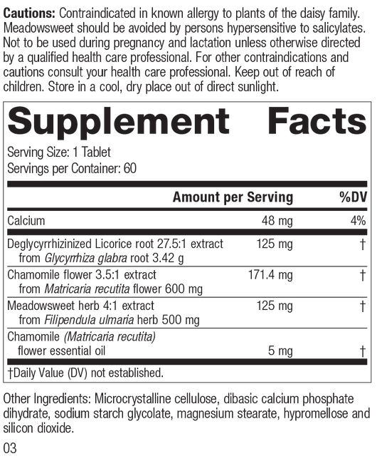 supplement fact label