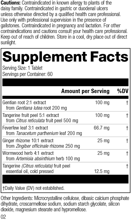 DiGest Forte, 60 Tablets, Rev 02 Supplement Facts