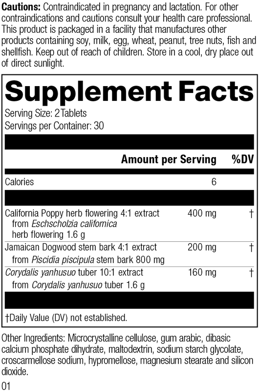 Nervagesic, Rev 01 Supplement Facts