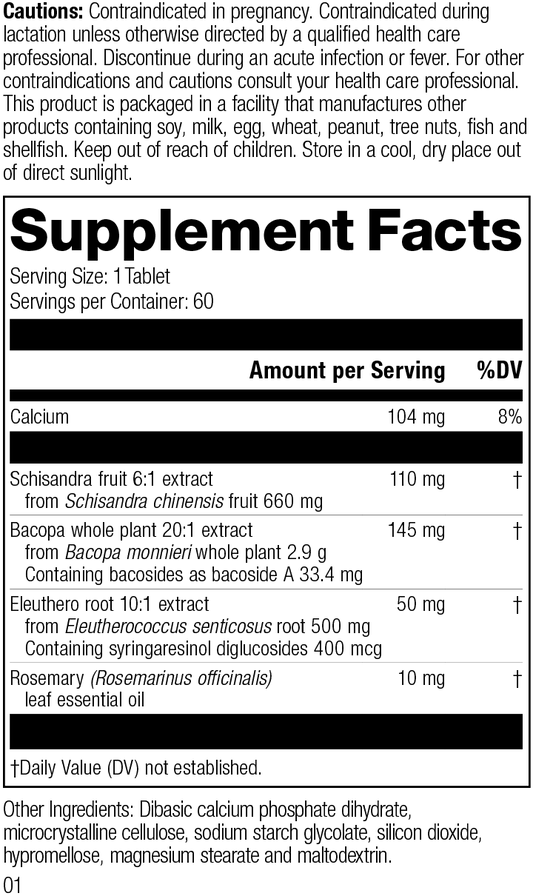 Bacopa Complex, Rev 01 Supplement Facts