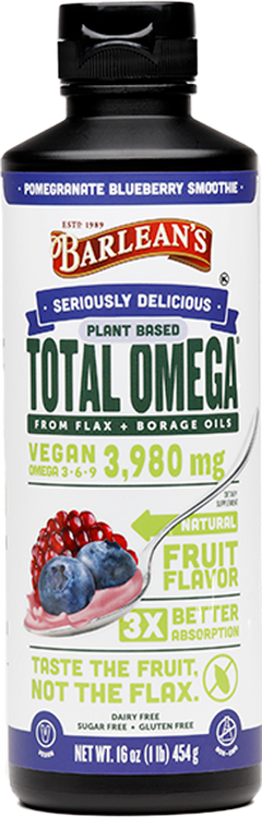 Seriously Delicious Plant Based Total Omega Pomegranate Blueberry Smoothie 16 oz