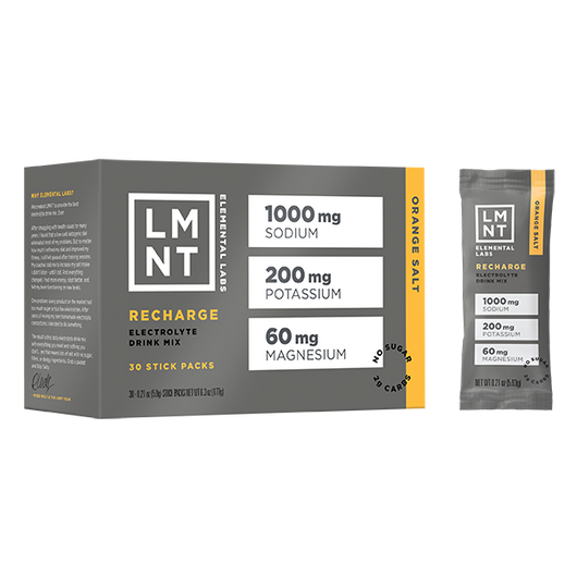 LMNT Recharge – Orange Salt 30 Servings.