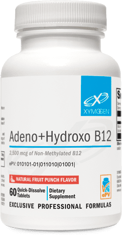 Adeno+Hydroxo B12 Natural Fruit Punch Flavor 60 Tablets.
