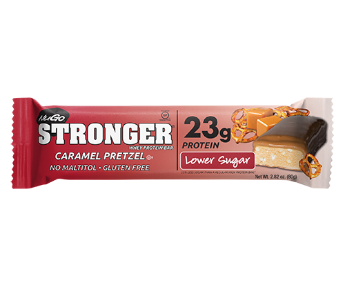 Stronger Caramel Pretzel 12 Bars.
