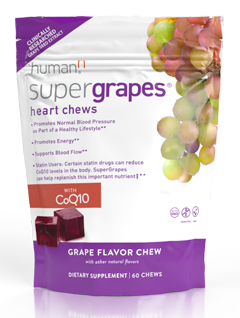 SuperGrapes Heart Chews  60 Chews.