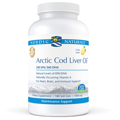 Arctic Cod Liver Oil 180 Softgels.