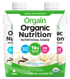 Organic Nutrition Shake Sweet Vanilla Bean 4 Pack