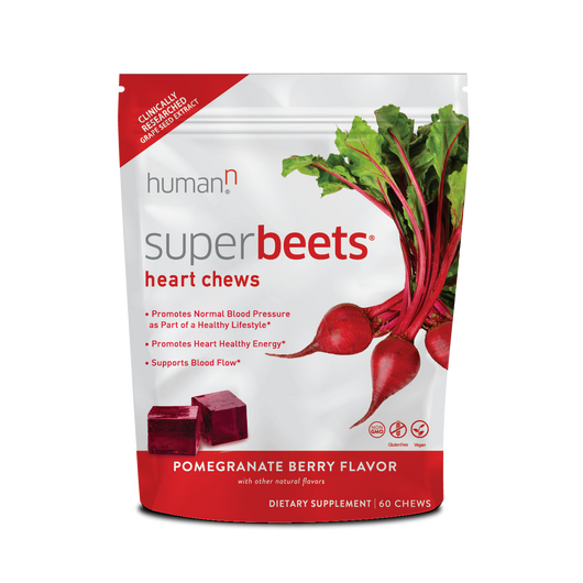SuperBeets Heart Chews Pomegranate Berry 60 Chews.