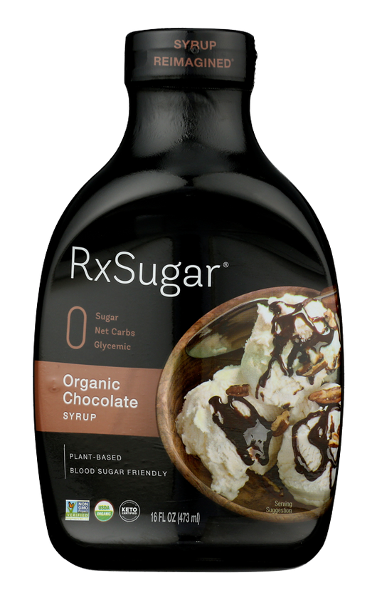 RxSugar® Organic Chocolate Syrup 16 fl oz.